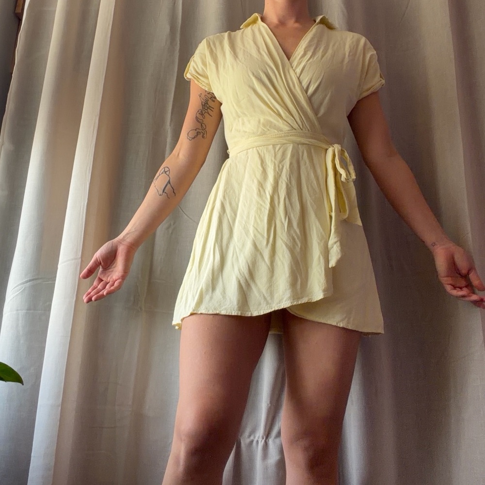 Yellow Wrap Dress
